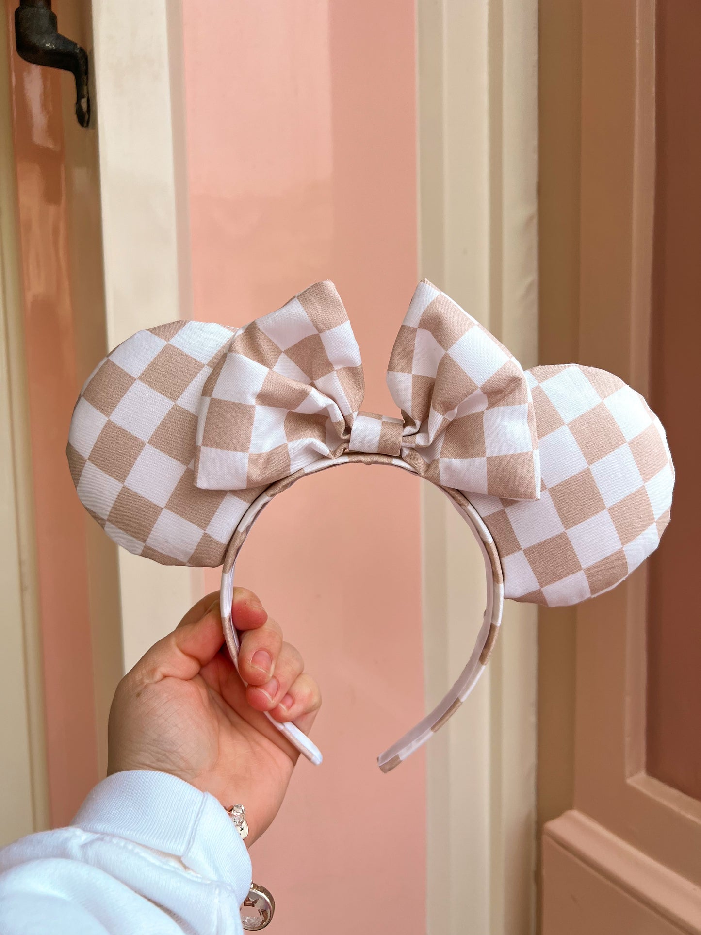 Champagne Checkerboard Ears